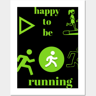 Happy running Posters and Art